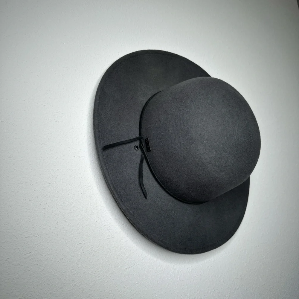 Mark Mcnairy  Gray Felt Fedora Hat with Wide Brim - Picture 3 of 3
